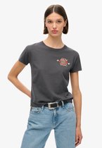 T-shirt ajusté à manches courtes et strass Superdry Tattoo Grijs XS Femme