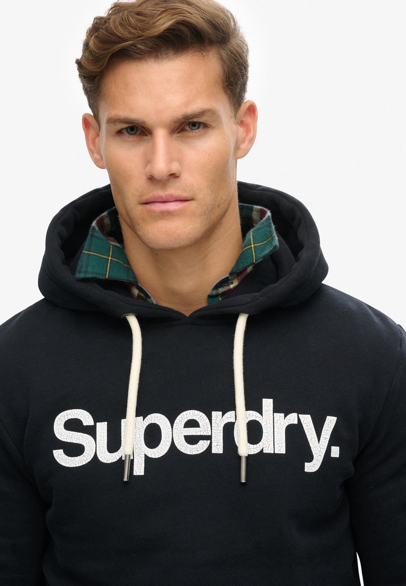 Superdry Hoodie met Core-logo Heren Hoodies Zwart