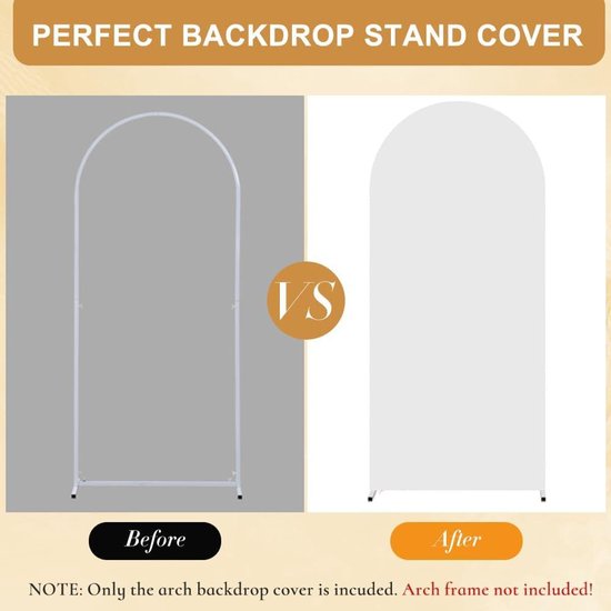 Beige Elastic Spandex Arch Cover 2-seitiger Hintergrund für Thanksgiving Easter