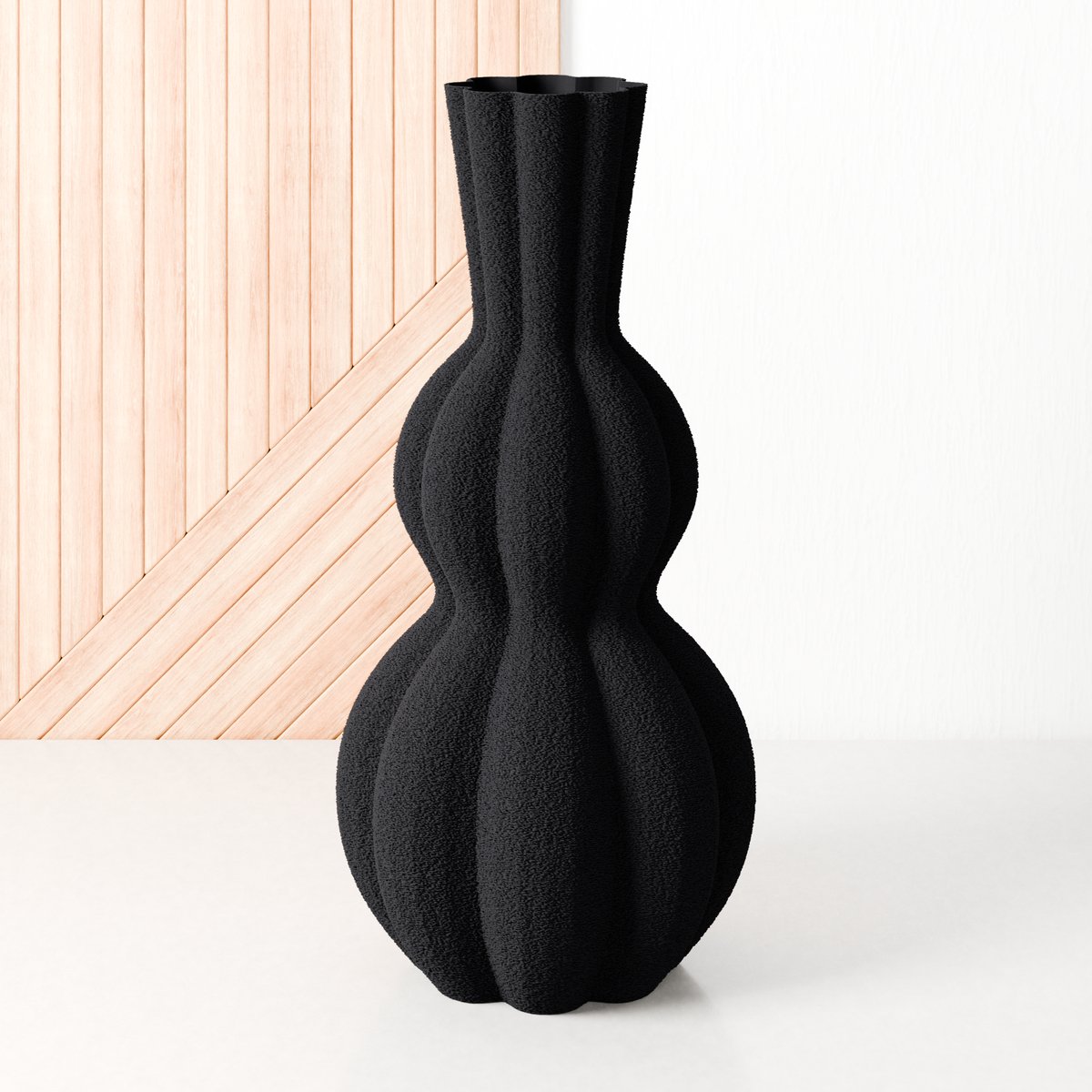 Boltze Vase Ribbo schwarz 20 cm