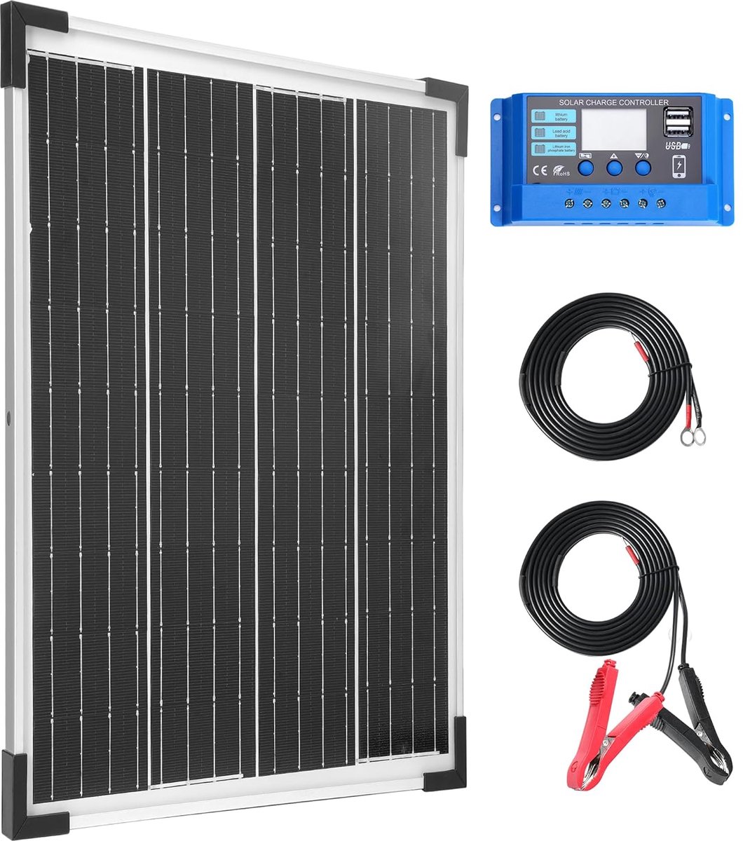 Zonnepanelen Compleet Pakket - Plug & Play met Stekker - Zonnepaneel Plat Dak - ( Amount of W )