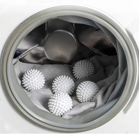 Drogerbal, wasbal voor wasmachine, wasbal, 6 stuks drogerballen voor wasdroger, egelballen voor pluizige was, voor thuis, kleding, reiniging, herbruikbaar