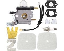 Geschikt voor C1U-K54A Carburateurvervanging voor Mantis 2-takt 7222 7222E 7222M 7225 7230 7234 7240 7920 7924 Tiller/Cultivator, met luchtfilter en bougiepakkingen