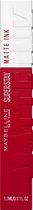 Maybelline New York - SuperStay Matte Ink Lipstick - 20 Pioneer - Rood - Matte, Langhoudende Lippenstift - 5 ml