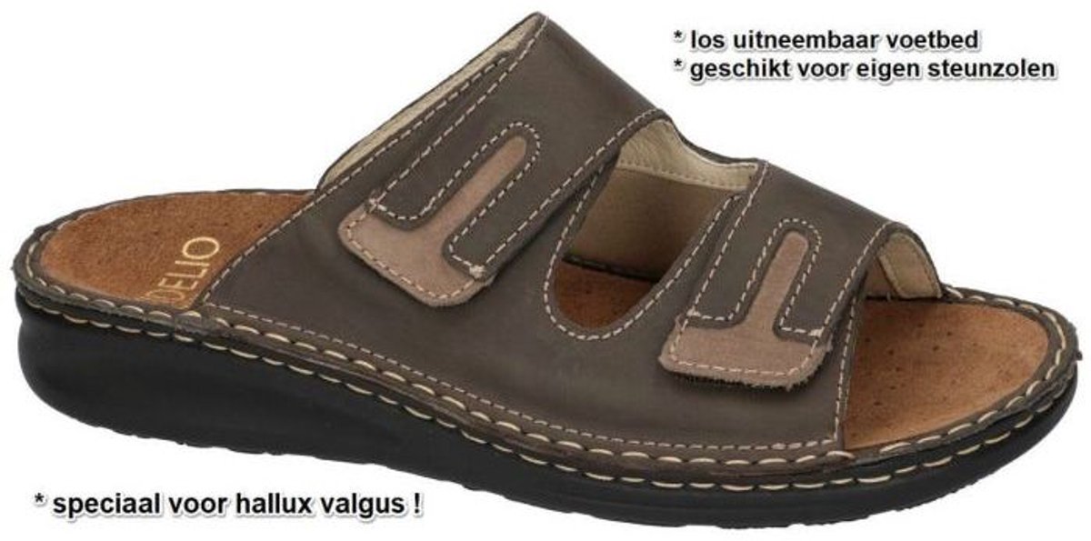 Fidelio Hallux -Heren - bruin donker - pantoffels & slippers - maat 48