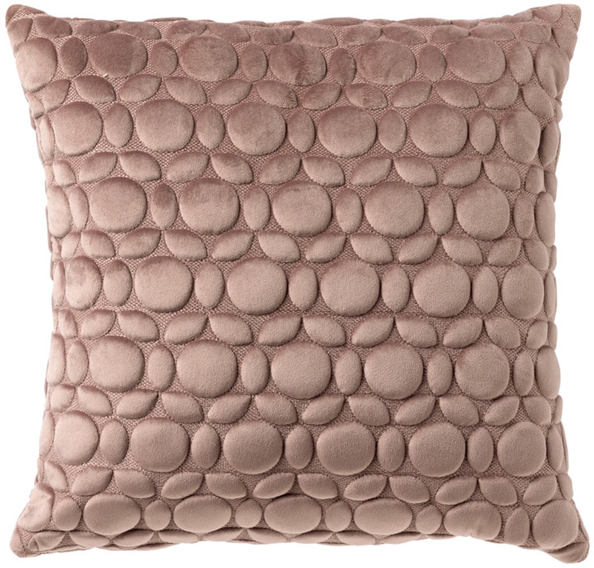 Dutch Decor KAISA - Sierkussen 45x45 cm - 3D - print - effen kleur - Antler - roze - Inclusief binnenkussen - Luxe kussens voor woonkamer & bank