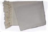 Serviette de hammam PHLOX 100 x 200 cm, serviette de sauna, serviette de plage, serviette de yoga et serviette de spa, douce, légère, grande taille, certifiée Oeko-Tex 100% coton - gris clair