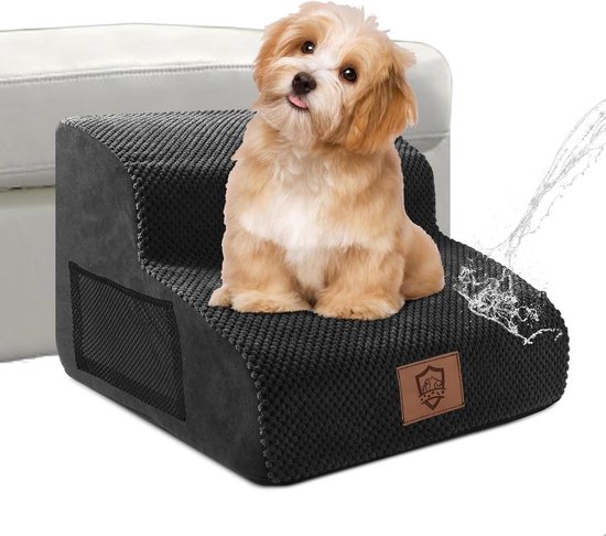 Escalier Pour Petit Chien 2 Marches - Housse Lavable, Antidérapant, Inclinaison Douce Pour Articulations Sensibles - 7