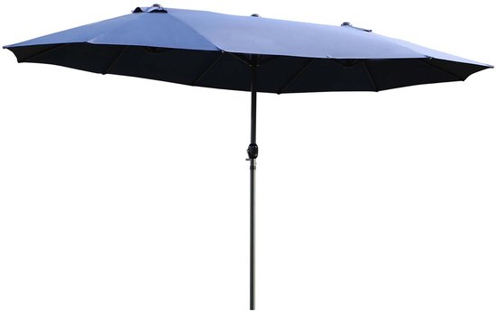 4goodz Duo- parasol 460x270 cm - parasol XL large - Gris foncé