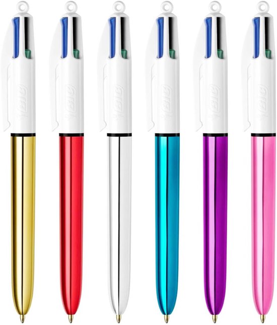 Bic Balpen 4 Kleuren Medium Punt - Kantoor