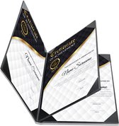 Goodline® - Dossier de rapport / Dossier de diplôme / Dossiers de certificat - 1x A4 - Motif bois noir