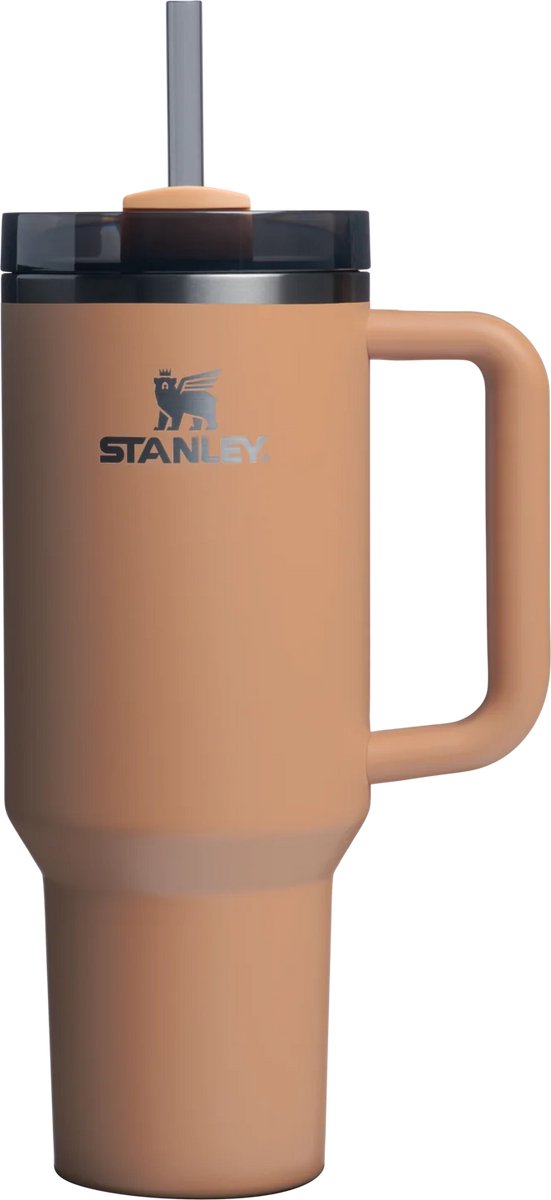 Stanley Quencher H2.0 Flowstate Tumbler - 1.2L - RVS - Camel - Stanley Cup met Rietje en Handvat - Thermosbeker - Thermosfles - Beker - Drinkbeker - Drinkfles - Fles - Koffiebeker To Go - Mug - Waterfles
