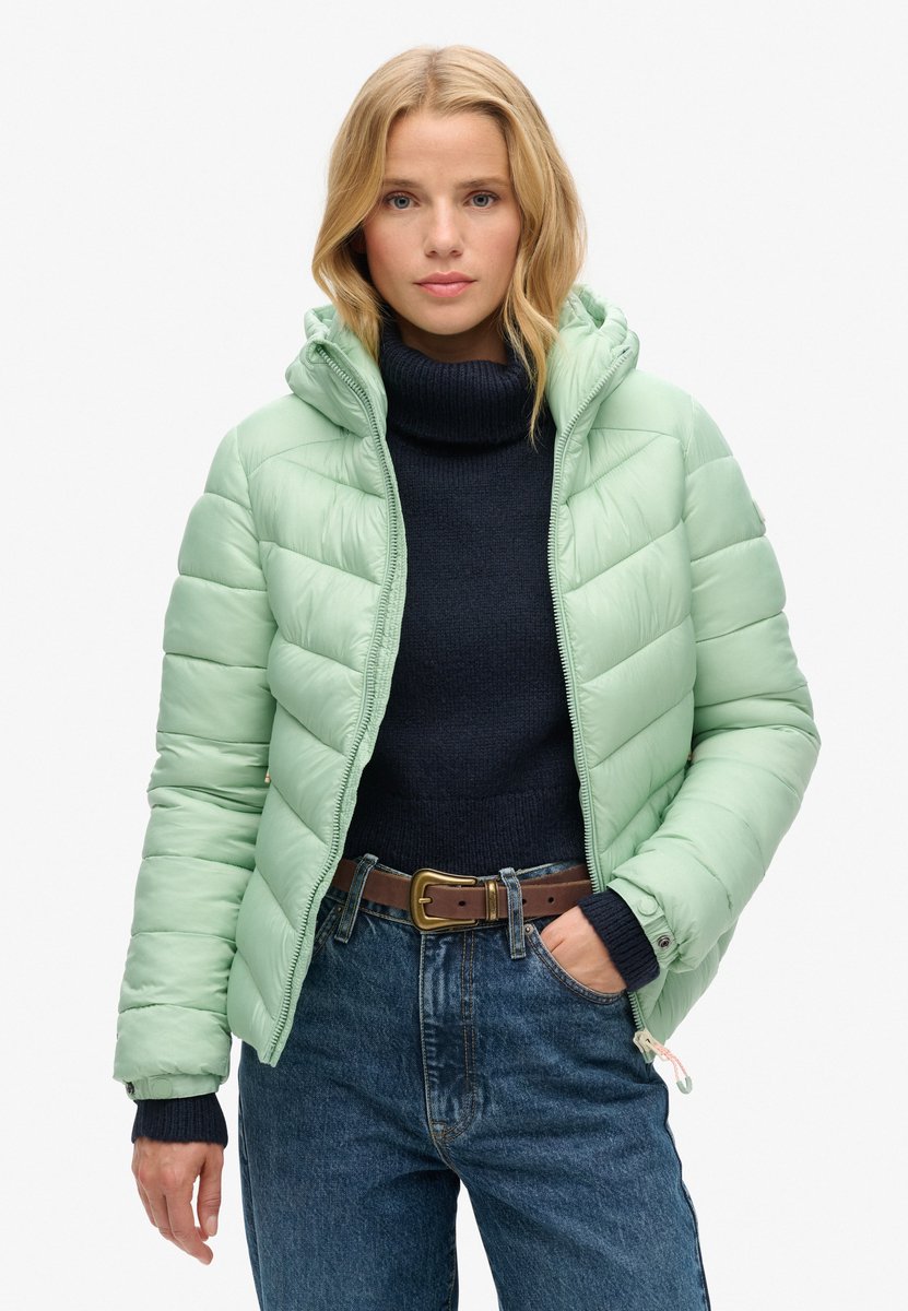 Superdry Gewatteerde Fuji jas met capuchon Dames Gewatteerde jassen Groen