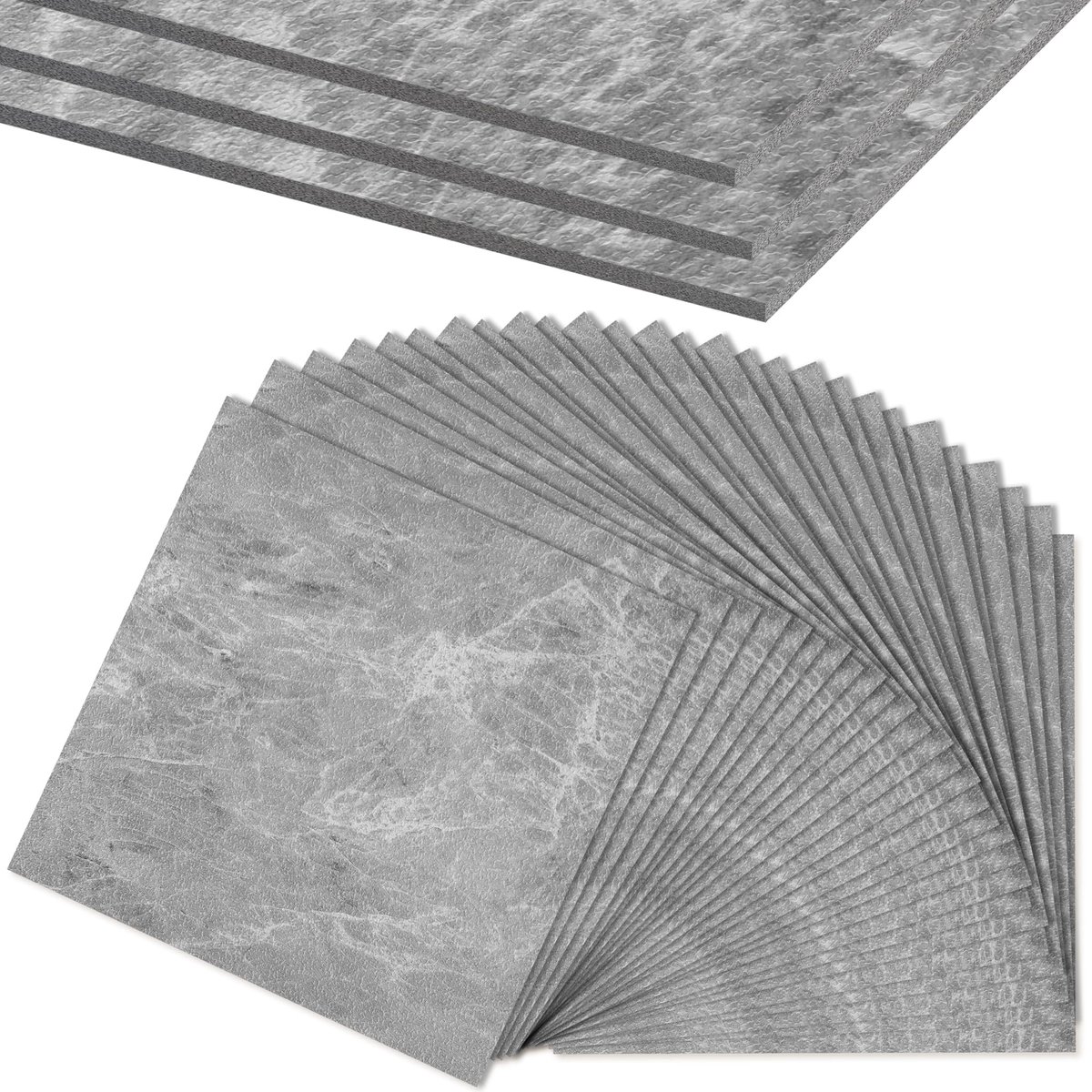 NAIZY PVC vloerbedekking 30x30 cm 27 stuks vinyl vloer zelfklevende tegels vloer waterdicht antislip vloertegels voor woonkamer keuken badkamer (S55, 2.5㎡)