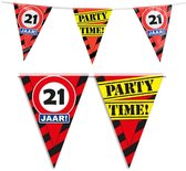 21 ans panneau d'avertissement de banderoles 10mtr - guirlandes d'anniversaire