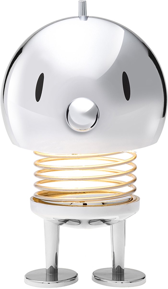 Hoptimist Bumble LED Tafellamp - L - Chroom - Dimbare Touch Tafel Lamp - Draadloos en Oplaadbaar via USB-C – Perfect als Tafellampen voor Slaapkamer of Woonkamer