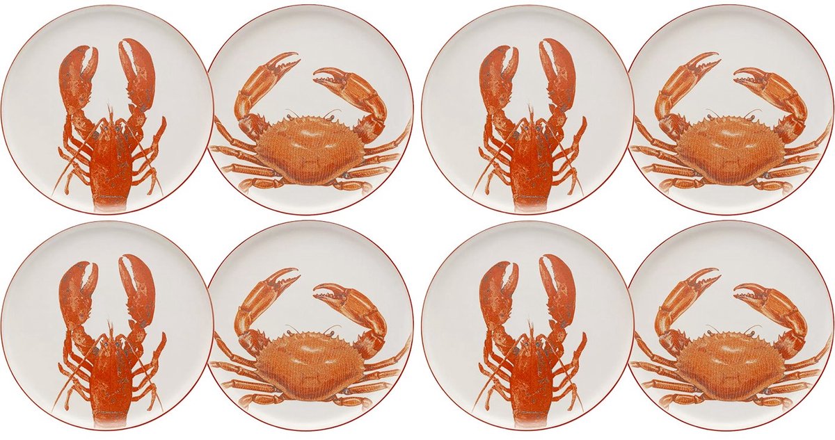 Borden schelpdieren Ø27cm (8/set) Kare Design