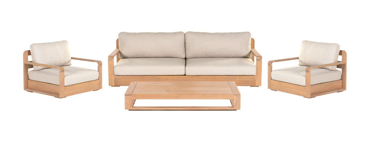 Gescova Gescova Como outdoor loungeset, 2 x 1-seat + 2,5 seat + coffeetable 130×80 cm