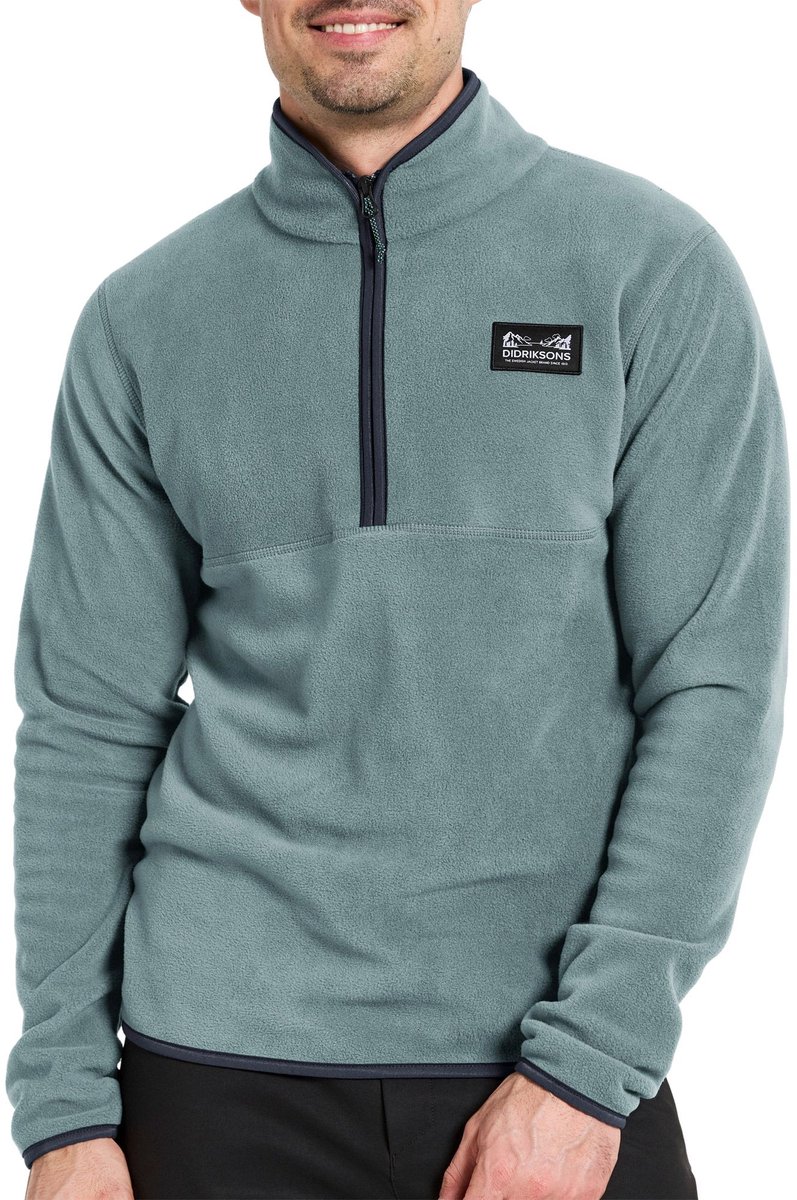 Didriksons Vito Half-Zip Fleece Sweater Heren Blauw