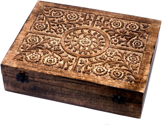 Opbergbox 80 compartiments en bois - huiles essentielles - boîte à bijoux - organiseur