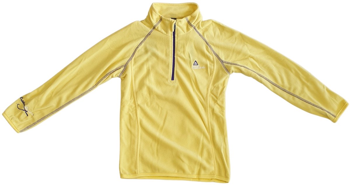 Microfleece sweatshirt met halve rits voor meisjes Peak Mountain Gafine Geel