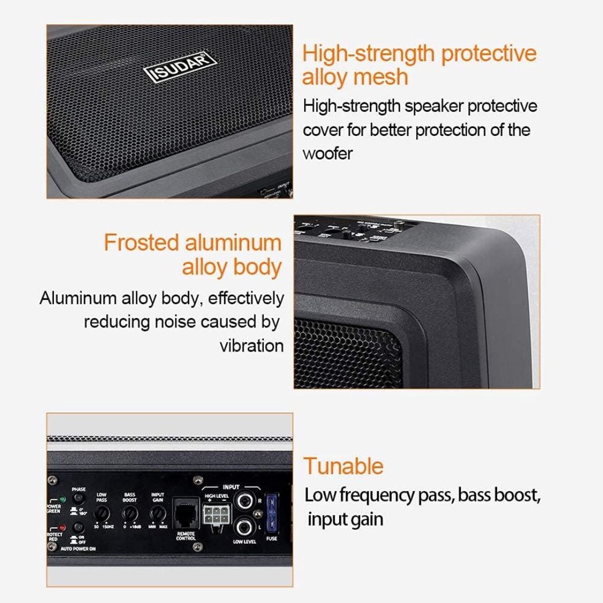 Underseat Subwoofer - Auto Versterking - Speakers – foto 3