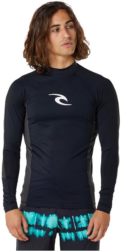 Rip Curl Mens Waves UPF Performance Long Sleeve Rash Vest 141MRV - Black Rip Curl Mens Size - M
