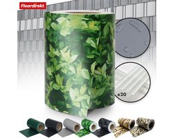 FLOORDIREKT PVC-Privacyschermstroken - Voor Gaashekken - Effectief Privacyscherm - Vlechtband - 35 m Lengte - Buxus