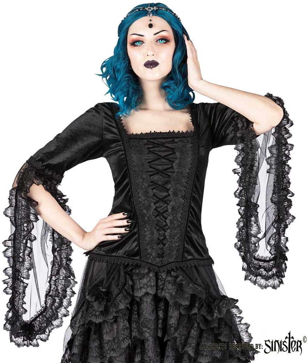 Sinister - 1075 Longsleeve top - XS - Zwart/Zwart