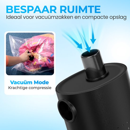 Regal Tech® Elektrische pomp luchtbed/zwembad- Luchtbedpomp - Opblaaspomp - 4000 mAH accu - 300 liter/Min van Regal Tech® — afbeelding 4