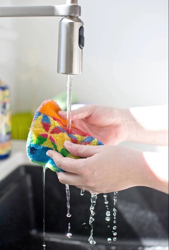 Heavy Duty Afwasschrobber (4 stuks) Niet-kras Schuursponsje Doek Pads en Pot Scrubbers Netted Wash - Vervang keukensponzen voor afwassen Geen geur afwas Duurzame Pan Cleaner