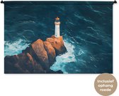 Tapisserie murale 120x80 cm - Phare - Rocher - Mer - Vagues - Tapisserie - Tapisseries