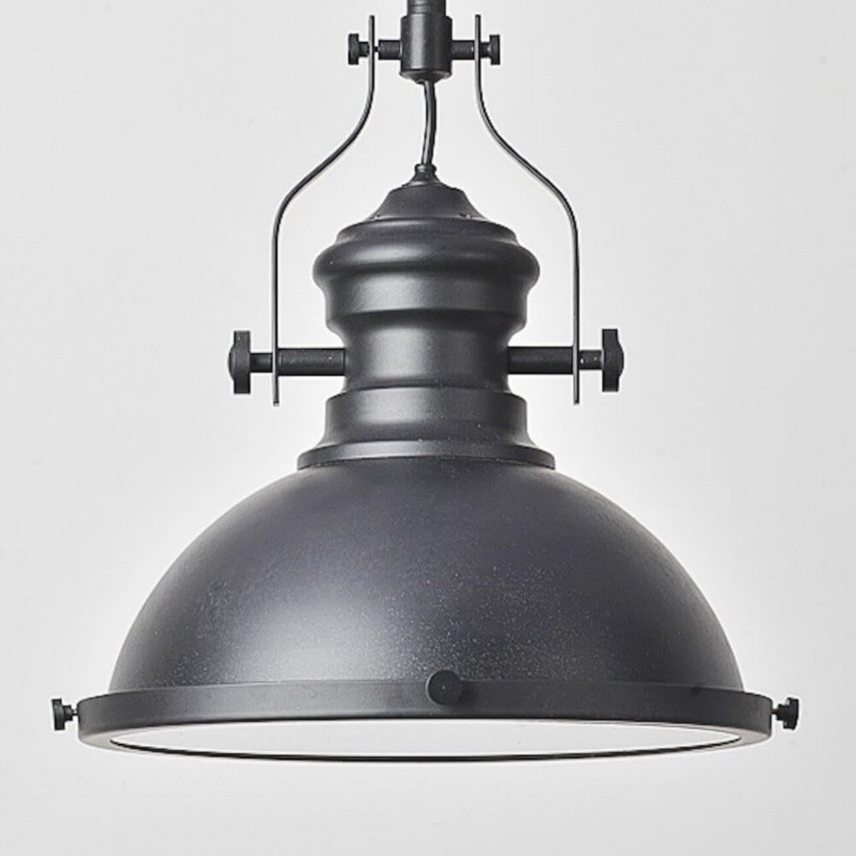 Industriële hanglamp Zwart - Warm Wit Licht voor Woonkamer, Slaapkamer, Keuken en Hal - E27 Max 60W - IP20