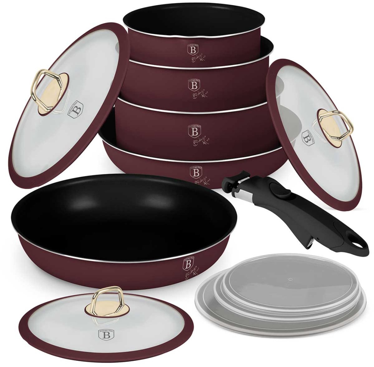 TITANIUM KOOKGEREI SET 12-DELIG BERLINGER HAUS BH-8250 LEONARDO