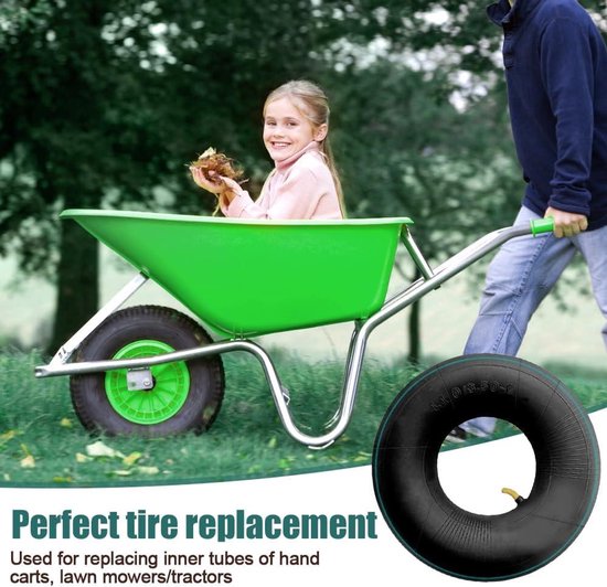 Steekwagen binnenbanden kruiwagen bandenslang vervanging voor kruiwagens tractoren maaiers dollies (4.10/3.50-6) - Set van 2 stuks van Merkloos	 — afbeelding 3