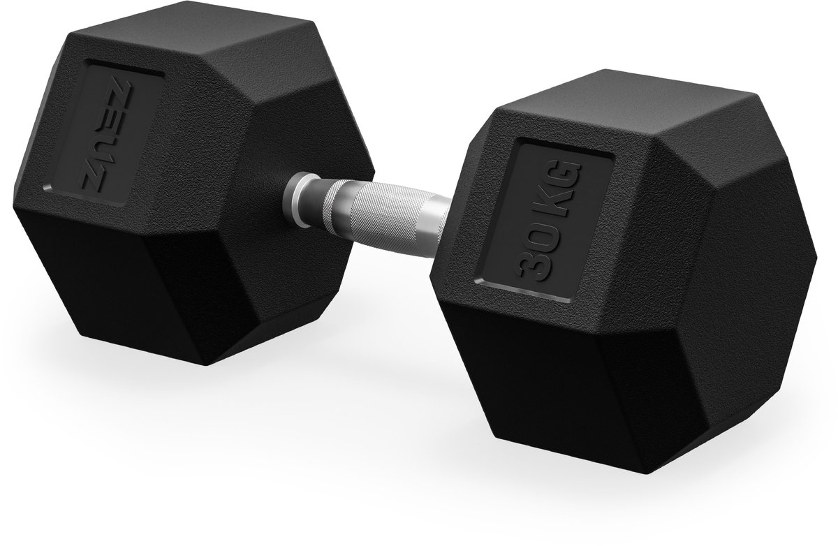 ZEUZ® Hexa Dumbbell 1 Stuk 30 KG – Hexagon Gewichten – Crossfit, Fitness & Krachttraining