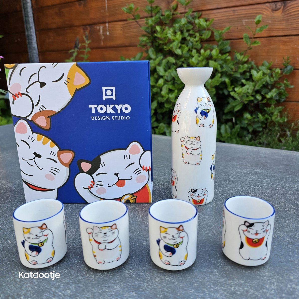 Katdootje - Sake set - Lucky cats