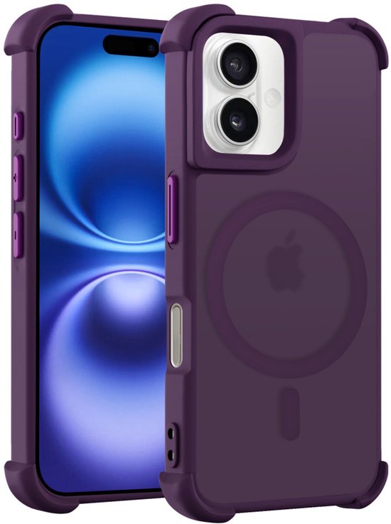 Coque Coverzs Matte Shock avec MagSafe pour iPhone 16 (violet) - antichoc, MagSafe, protection premium, durable