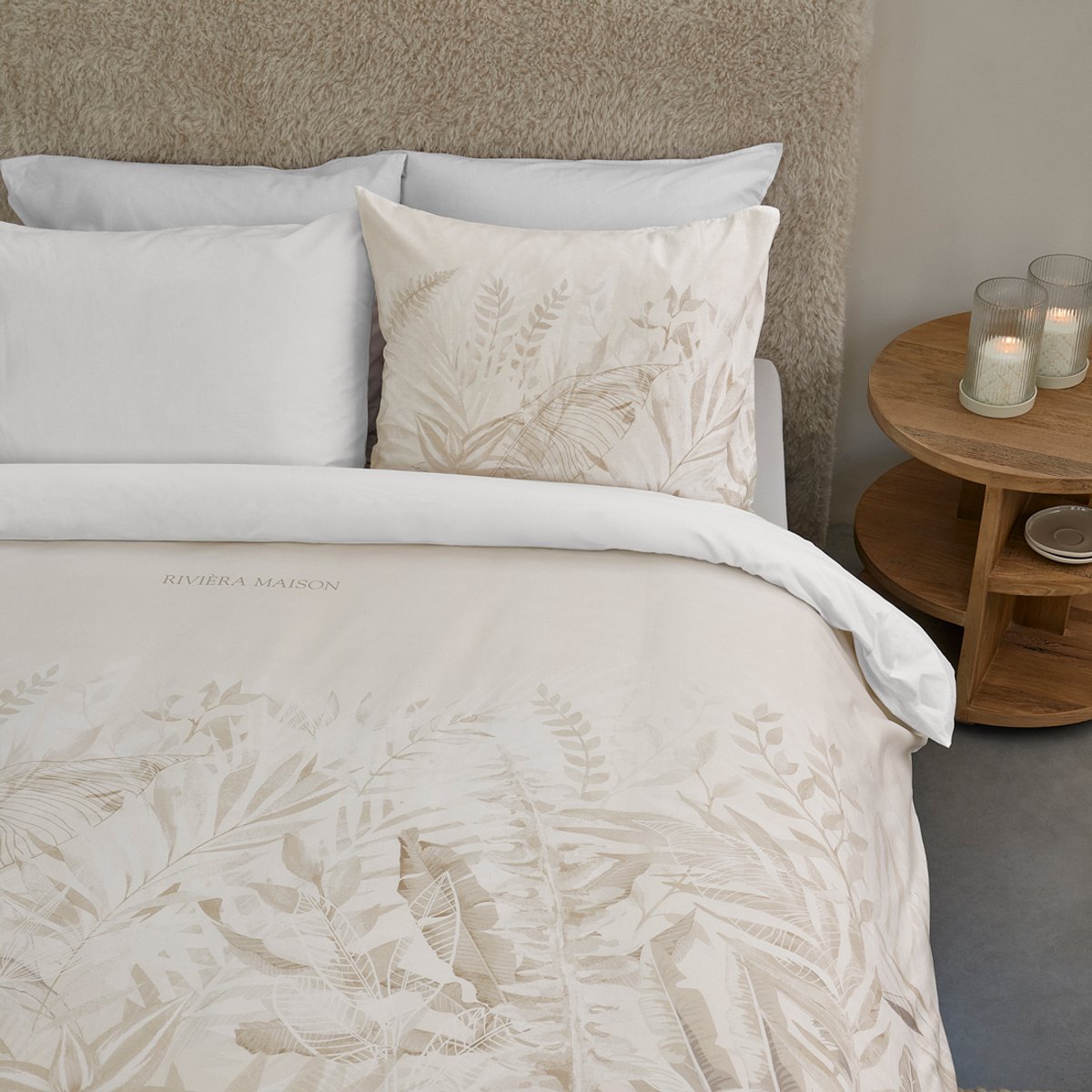 Riviera Maison Soft Shades dekbedovertrek - Lits-Jumeaux XL - 260x200/220 - Naturel