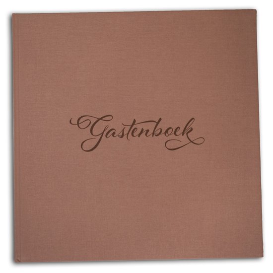 XXL Neutraal gastenboek - Luxe 30 x 30 cm hardcover met oudroze omslag - Gastenboek vakantiehuis / Gastenboek bruiloft / Gastenboek bed en breakfast / Gastenboek hotel / Gastenboek neutraal