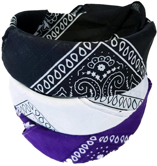 ZENO witte bandana - 100% katoen en natuurlijke vezels - polyestervrije witte sjaal - premium kwaliteit - zacht, duurzaam en machinewasbaar - herenbandana - unisex en kinderen - 10 stuks