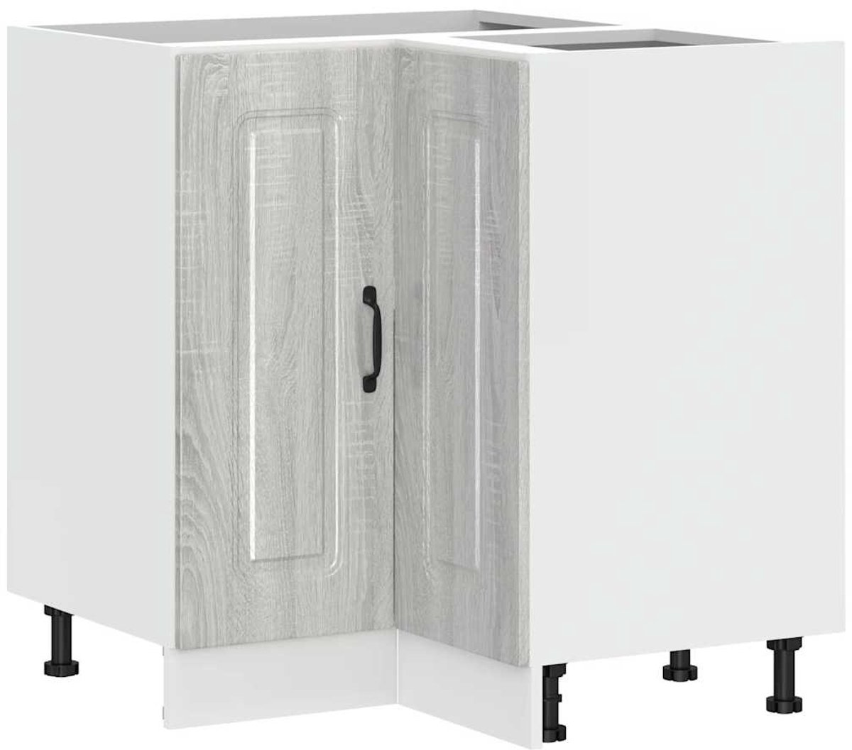 vidaXL Hoekkeukenonderkast - Kalmar - bewerkt - hout - grijs - sonoma - eiken grijs sonoma eiken