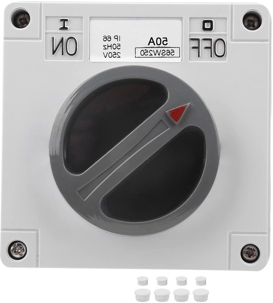 LW26-20/3 Universele schakelaar, 20 A, 380 V, waterdicht, met besturingsbox, IP65, robuuste behuizing, 3 standen, draaibaar, 16 schroefklemmen