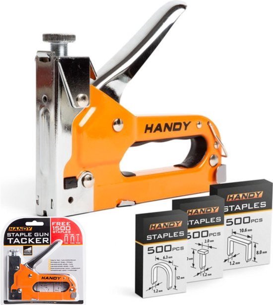 Handy Professioneel Nietpistool Tacker Met 1500 Nietjes Handy Professioneel Nietpistool Tacker Met 1500 Nietjes