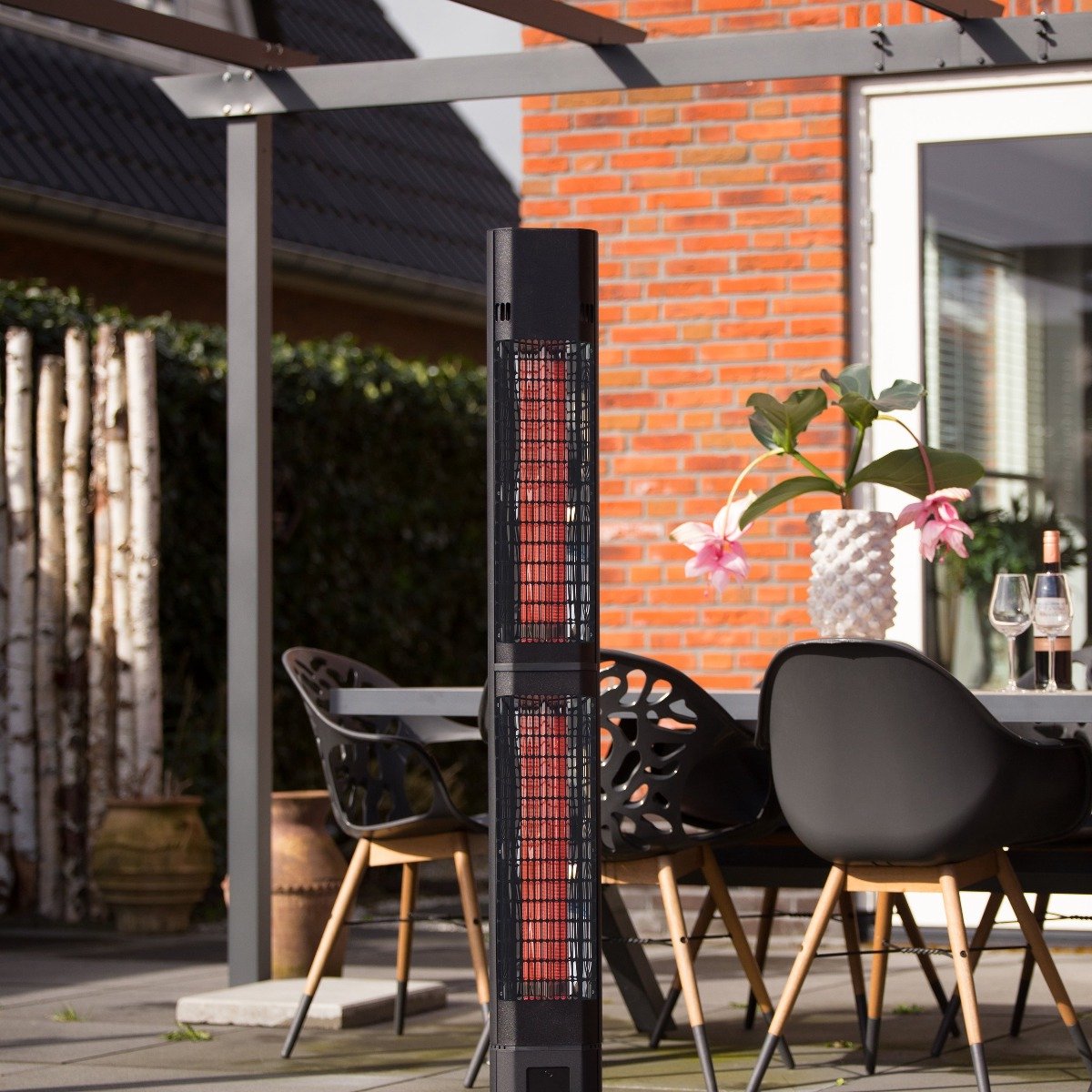 Sunred Valencia Dark 3000 W - Chauffage de terrasse sur pied - Noir