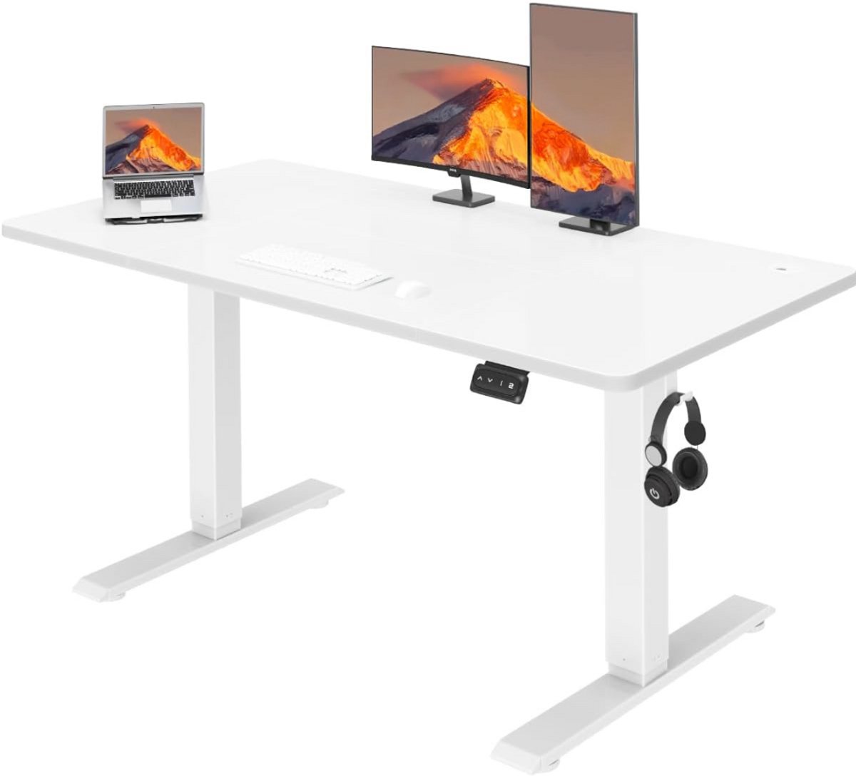 Zit Sta Bureau Elektrisch - Game Bureau - Verstelbaar - Wit