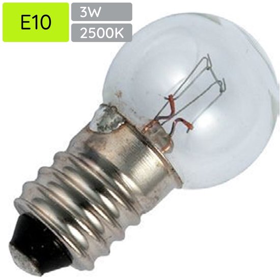 Ruiandsion - 4 Lampadine LED E10 48V, Attacco A Vite, 1W 100LM, Luce Bianca, Per Candele