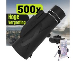 Monoculair Verrekijker met 500x Zoom – HD 50000M Telescoop met BAK4 Prisma | Krachtige Waterdichte Verrekijker voor Jacht, Vogels Kijken & Lange Afstand Reizen