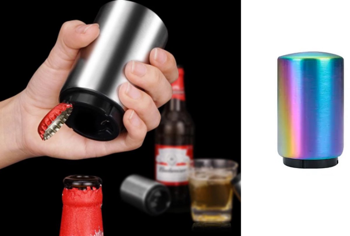 Gadgetpoint - Flesopener - Bier Fles Opener - Dopjes Verwijderaar - Regenboog