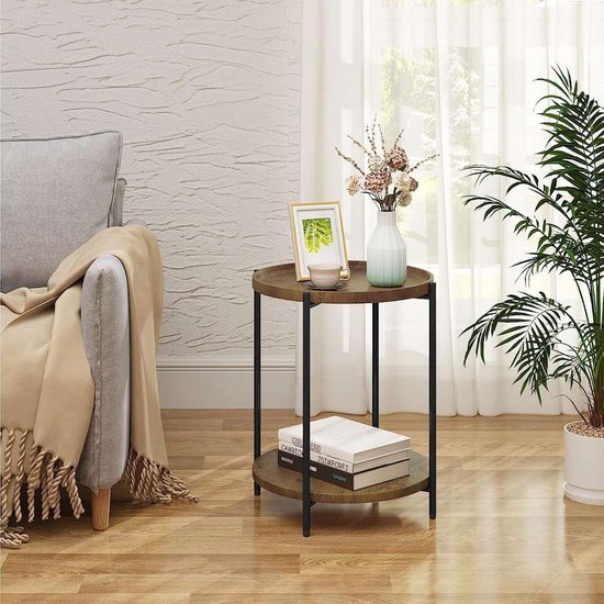 Urban Living industriële salontafel 2 planken 120x63x55 cm hout hout